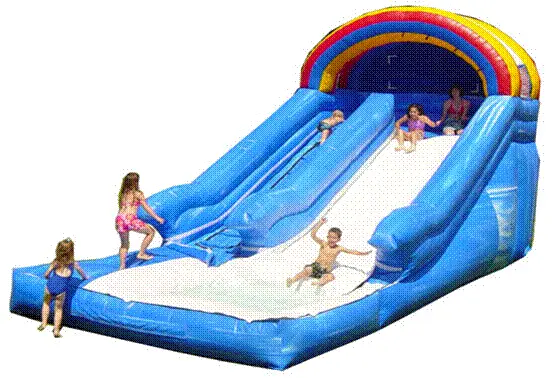 24 Foot Rainbow Water Slide Inflatable Attraction for Event Production in Las Vegas