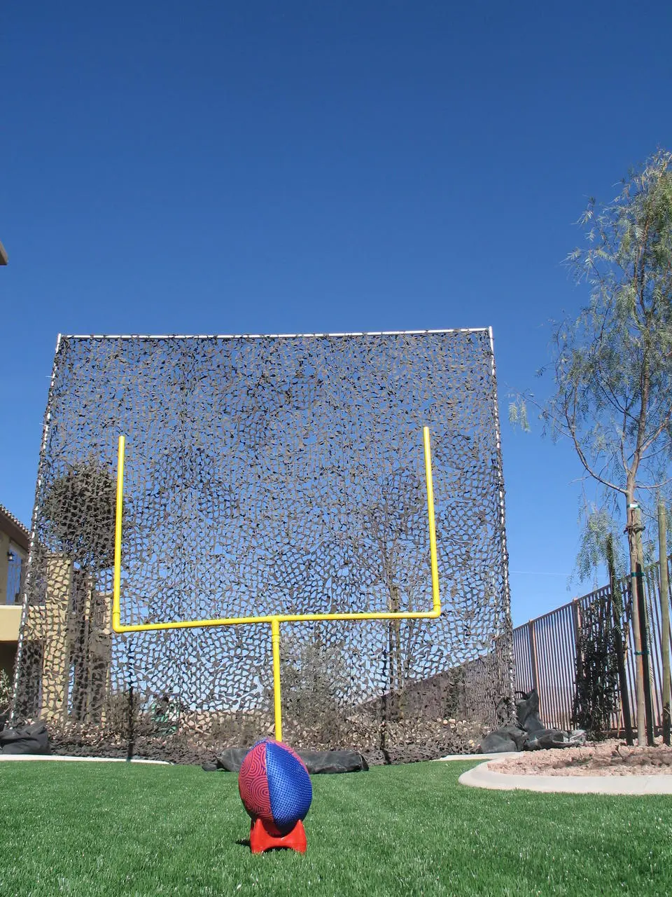Raiders Football Goalpost Kicking Game Artificial Turf Event Production Las Vegas