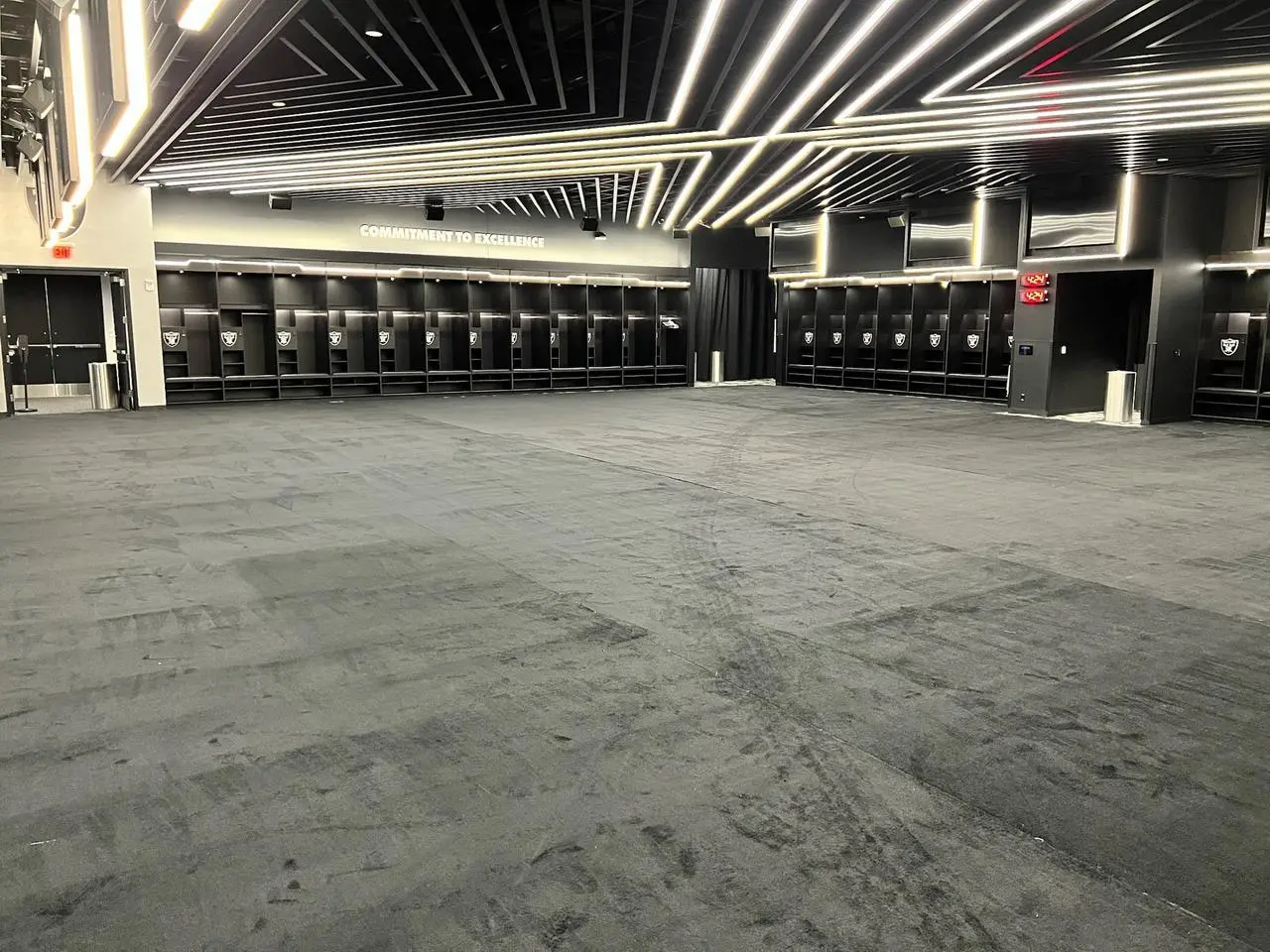 Las Vegas Raiders Locker Room Carpet Installation Event Production